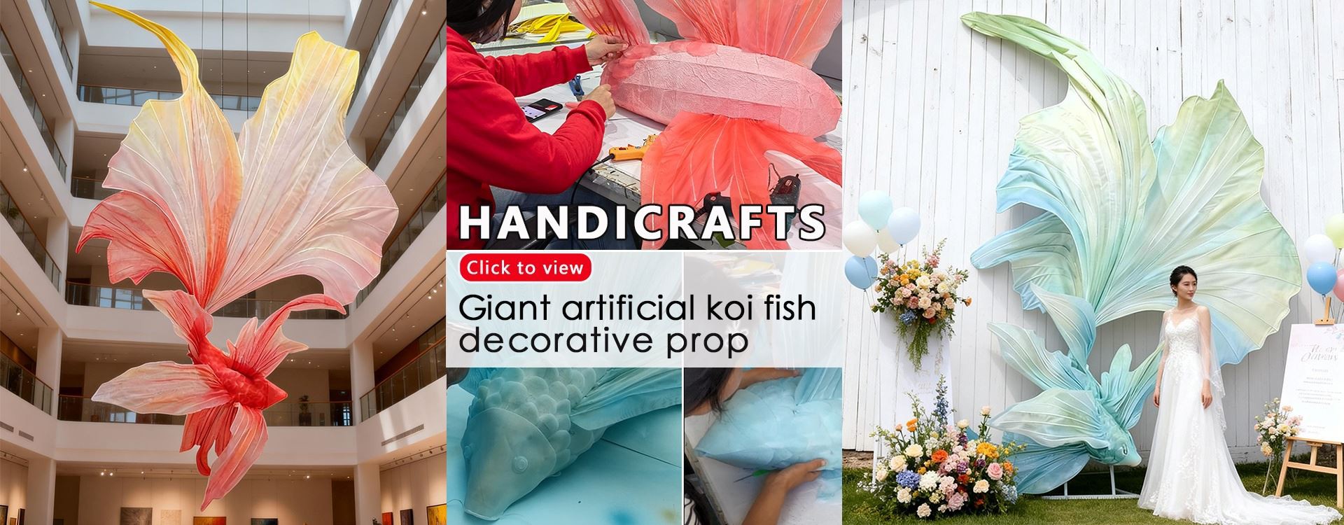 artificial giant standing paper flowers